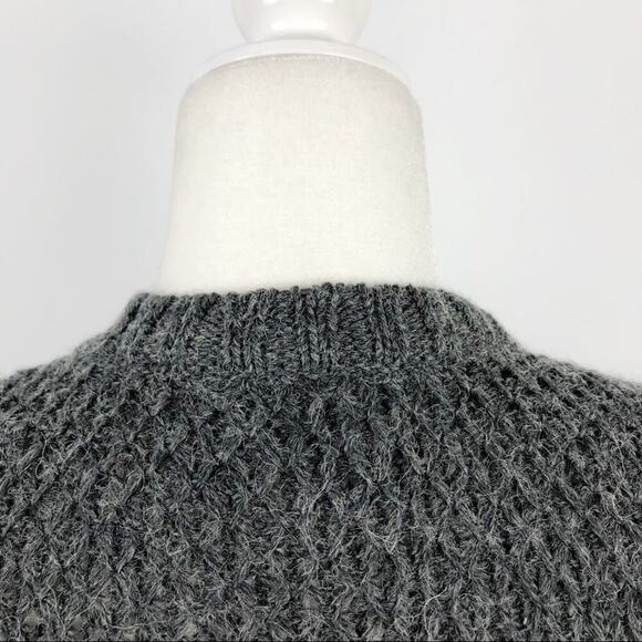 BCBGMaxzria Gray Wool Alpaca Blend Knit Sweater Dress Small - Picture 15 of 16